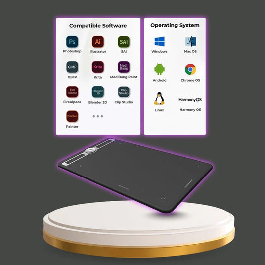 Cyberwolf Pentab T5050 drawing tablet with 8 programmable buttons