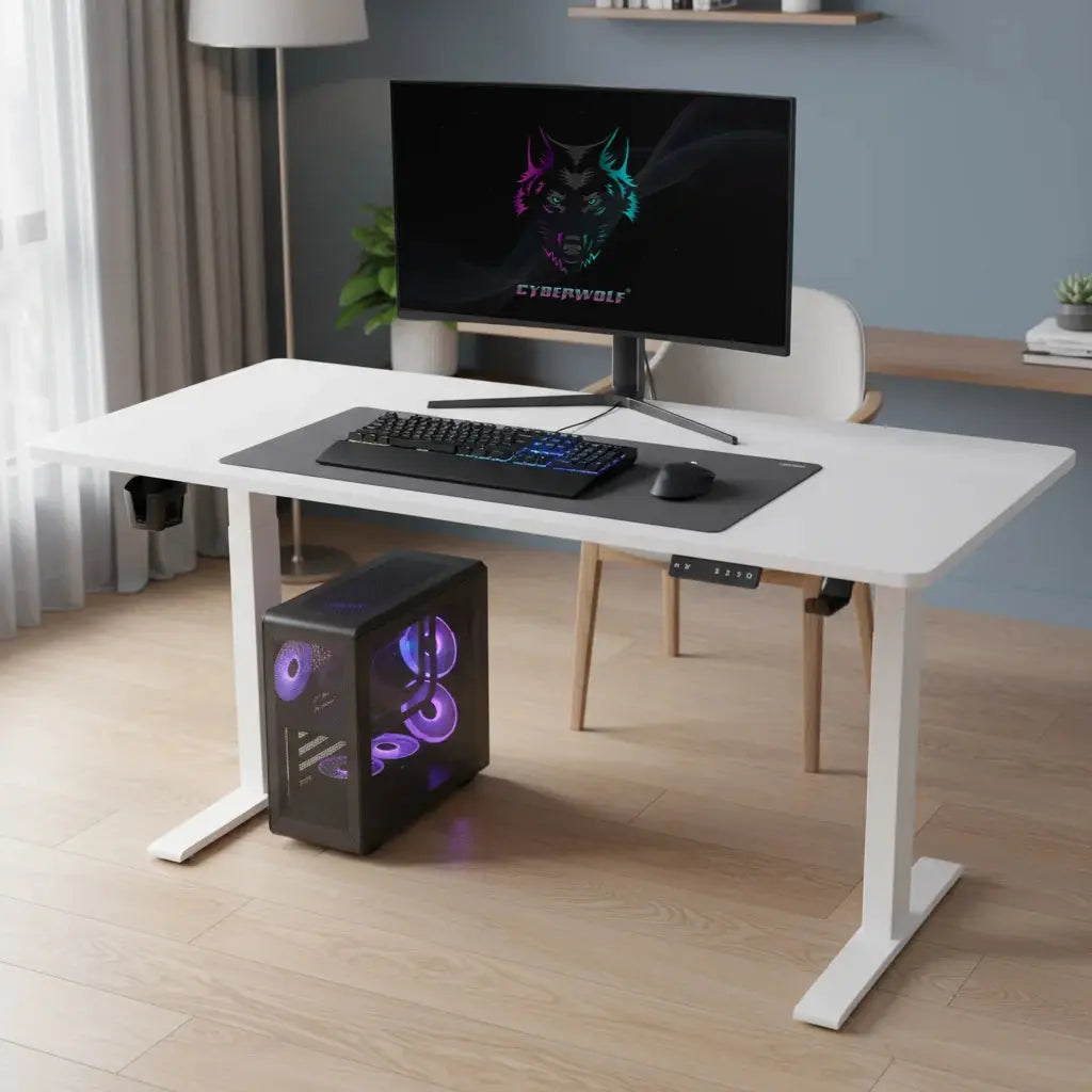 Cyberwolf India Premium Hydraulic Height Adjustable Desk (Regular)