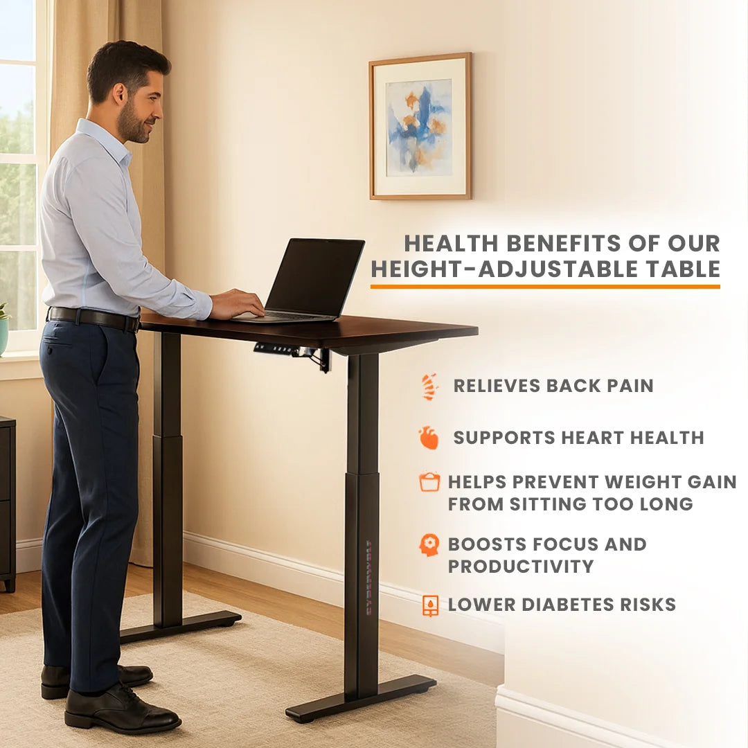 Cyberwolf adjustable desk premium finish tabletop