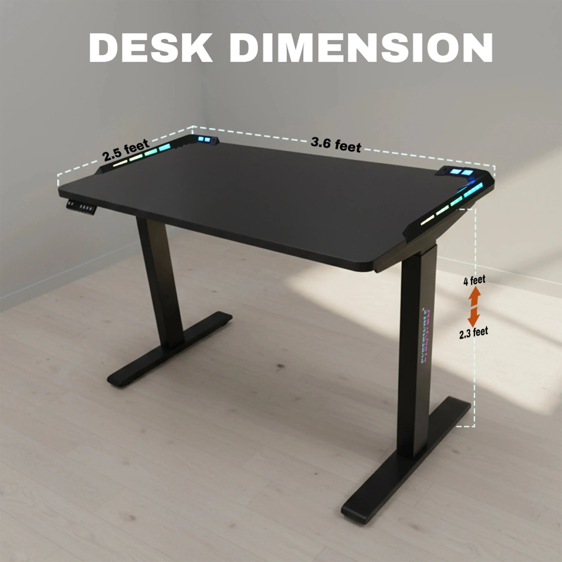 Cyberwolf height adjustable desk for office setup