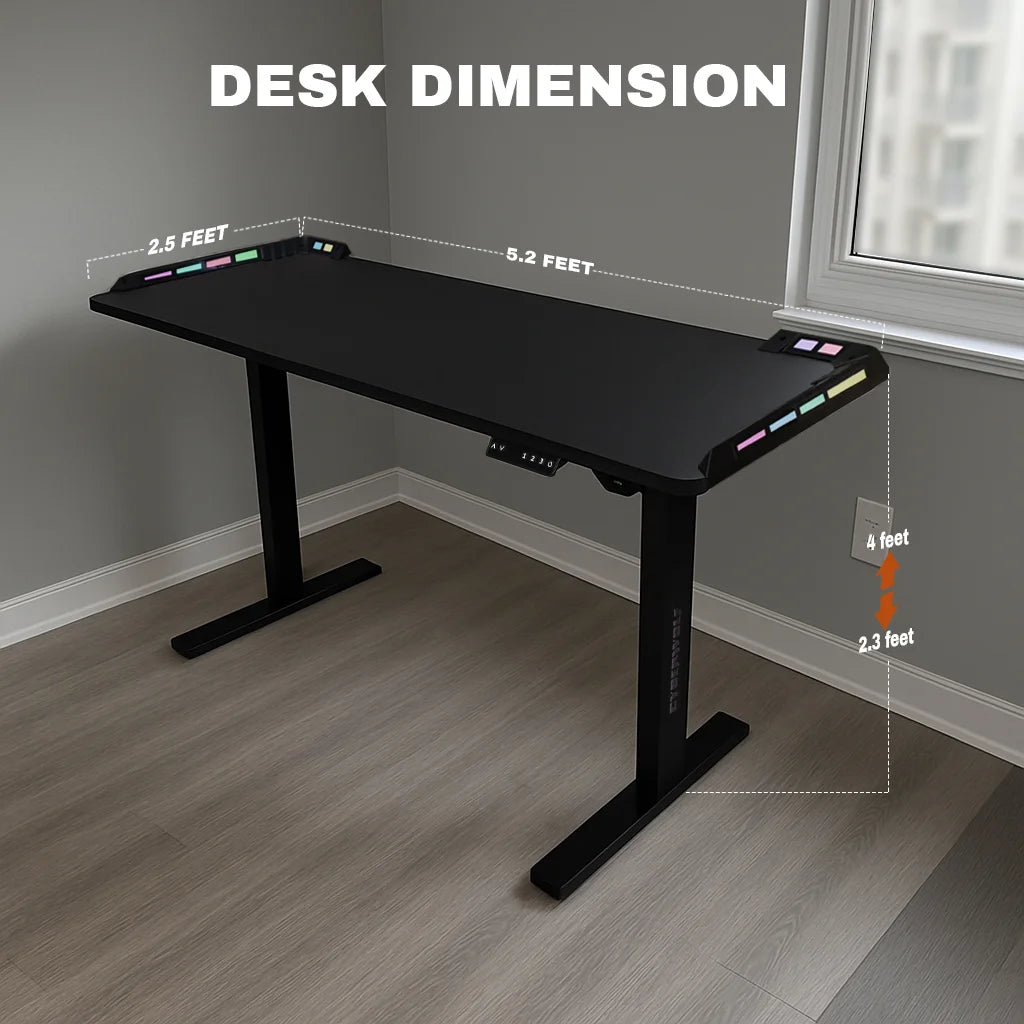 Cyberwolf Hydraulic Table - Premium Height Adjustable Desk (Large) My Store