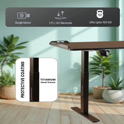 Cyberwolf sit stand desk with sturdy steel frame