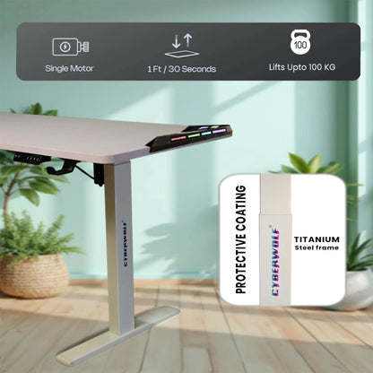 Cyberwolf Hydraulic Table - Premium Height Adjustable Desk (Regular) My Store