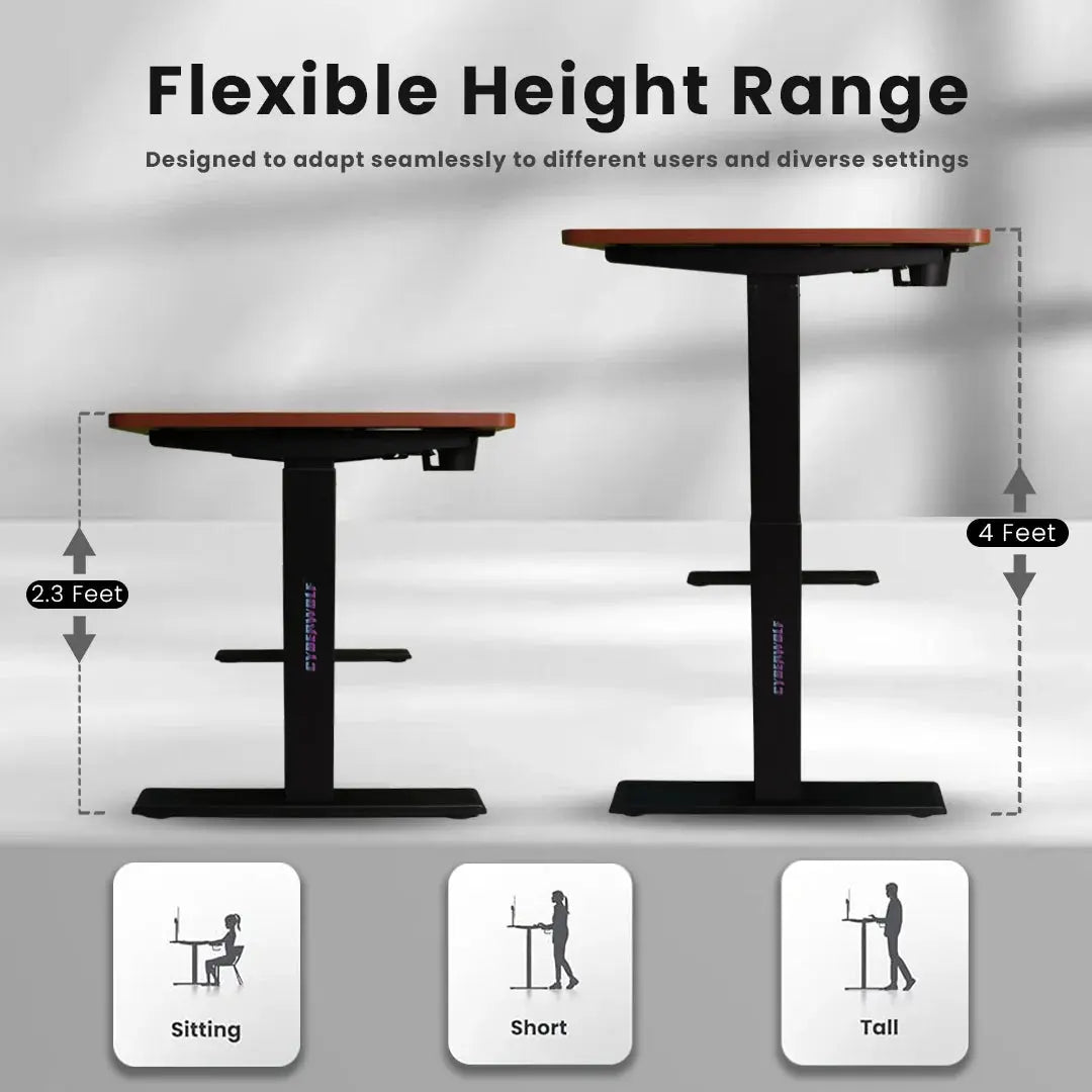 Cyberwolf Hydraulic Table - Premium Height Adjustable Desk (Regular) My Store