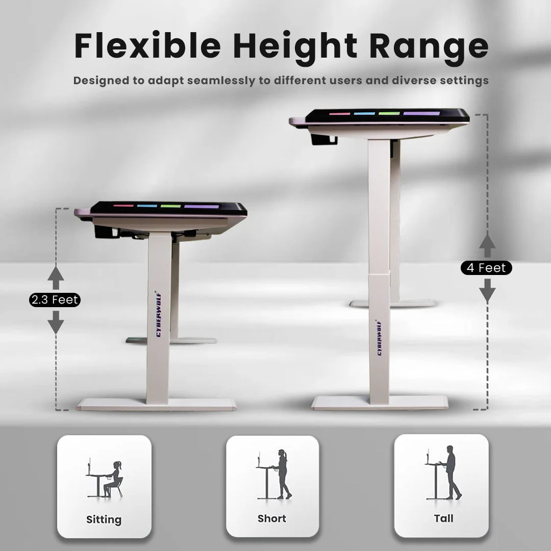 Ergonomic height adjustable desk for office use