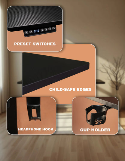 Cyberwolf Hydraulic Table - Premium Height Adjustable Desk (Large) My Store