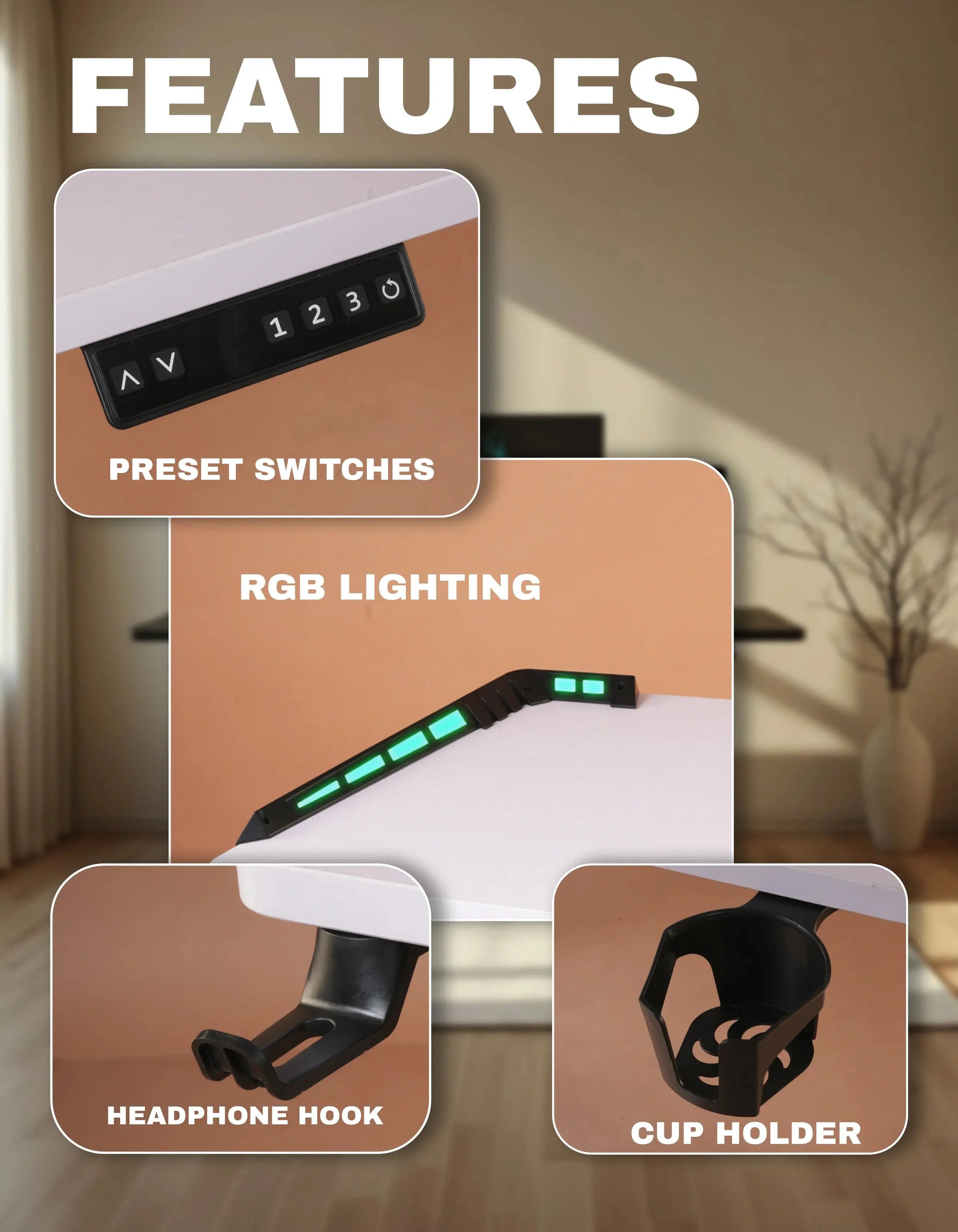 Cyberwolf Hydraulic Table - Premium Height Adjustable Desk (Regular) My Store