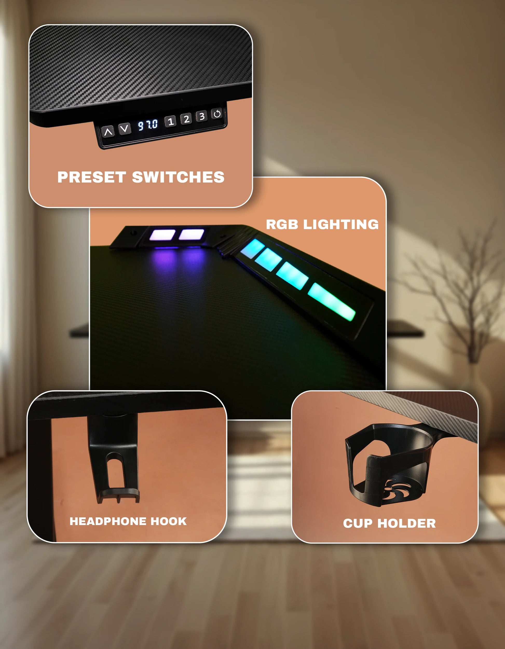 Cyberwolf Hydraulic Table - Premium Height Adjustable Desk (Large) My Store