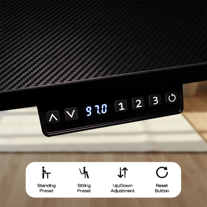 Cyberwolf height adjustable table side view
