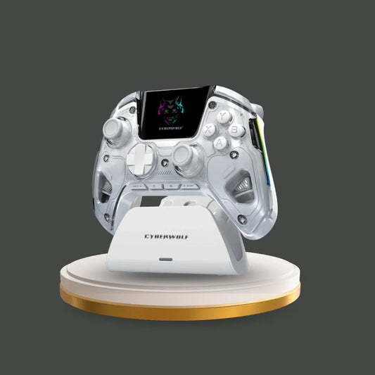Cyberwolf Vision Alpha gaming controller with built-in LCD display